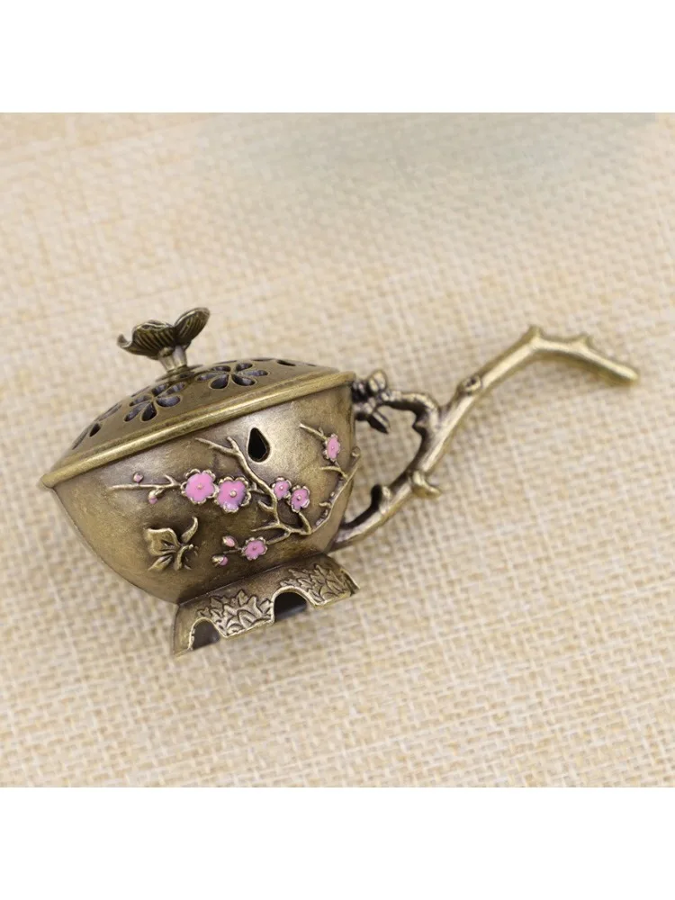 Brûleur d'encens portatif en fleur de prunier Antique, brûleur d'aromathérapie Zen d'intérieur pour la maison, décoration, scellage parfumé, Script