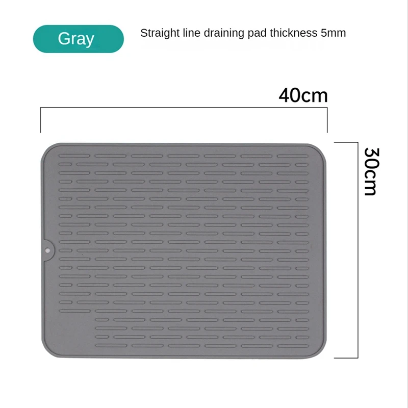 2 Pcs / Set Heat-Resistant And Non-Slip Silicone Mat Silicone Drying Mat For Kitchen, Cutlery