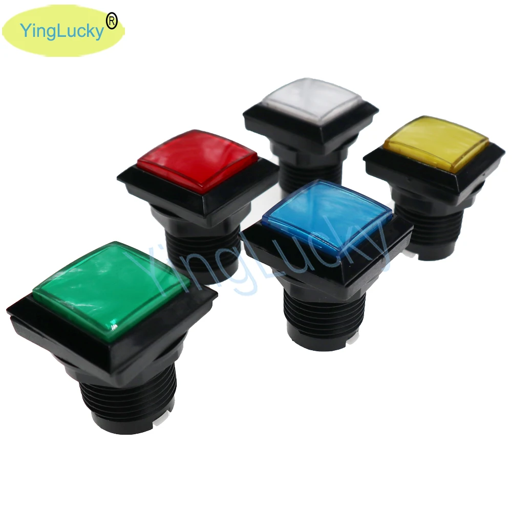 YingLucky Colorful Arcade Button Sanwa Push Button Arcade Button LED Light Switch Colorful Big Round Arcade Video Game Accessori