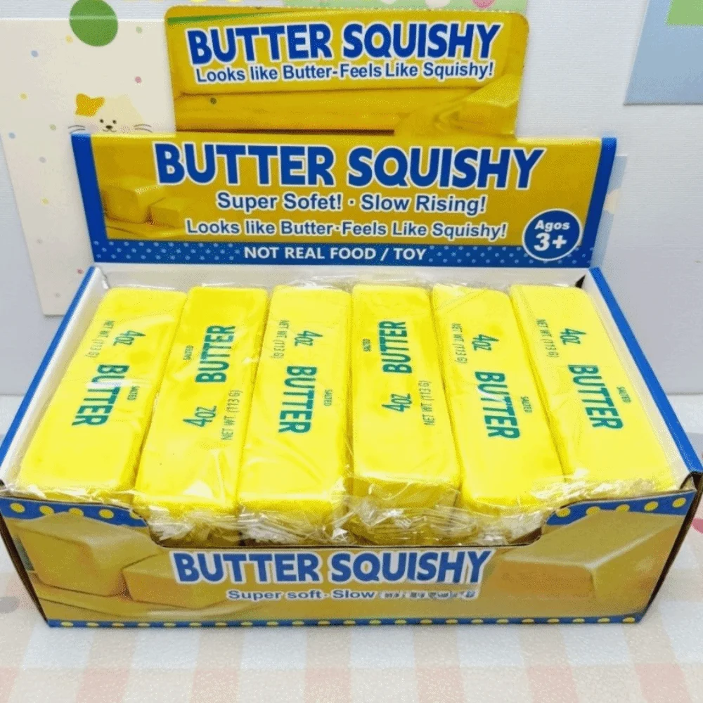 Slow Rebound Butter Stick Fidget Toy Slow Rising 13.5cm Length Butter Stick Squishy Toy Bar Squeeze Butter Stick Squeeze Toy