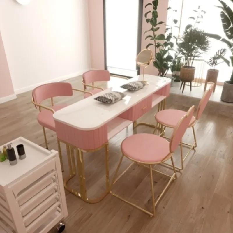 Mesa de manicura, salón de peluquería, lámpara Led, equipo profesional para uñas, mesas de centro estéticas, muebles de belleza Tafel para manicura