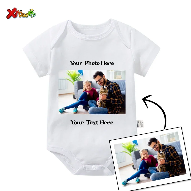 Family Baby Photo T Shirt Kids Photo Shirt Custom with Photo T-Shirt 2024 Family Custom Picture T Shirts  Outfits Custom Picture