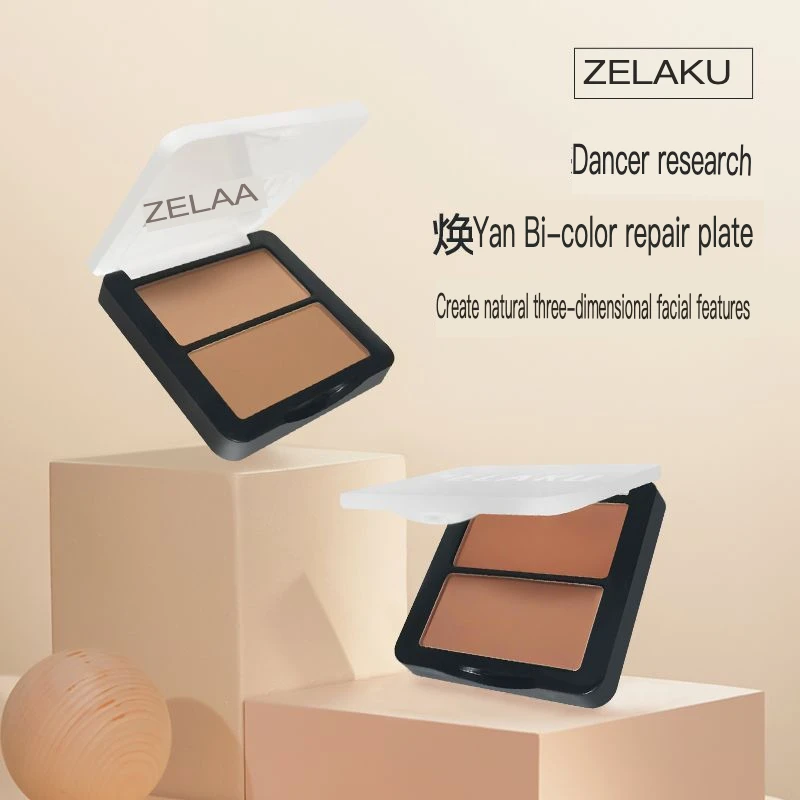 zelakuプロのメイクアップアーティストによる完璧なデュアルカラー輪郭パレットの専門知識