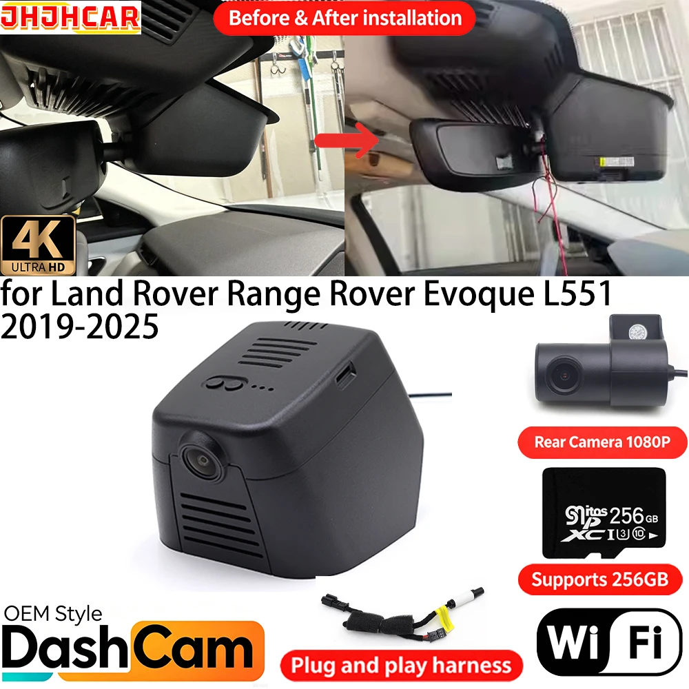 JHJHCAR JHJHCAR for Land Rover Range Rover Evoque L551 2019-2025 Wifi OEM DVR 4K Dash Cam Front Rear Camera Night Vision Video Recorder - Aliexpress Deal