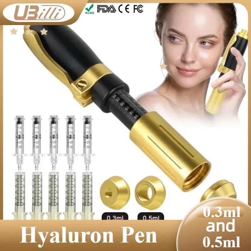 Hyaluronic Pen Filler Injection Hyaluronic Acid 0.3ml 0.5ml Hyaluron pen Semi-permanent needle For Lip No Needle Dermal Filler