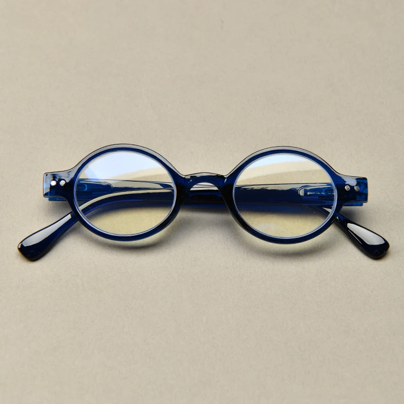 Small Round Frame Fashionable Retro Reading Glasses Blue Light Blocking Hyperopia Glasses Unisex Computer Glasses +0