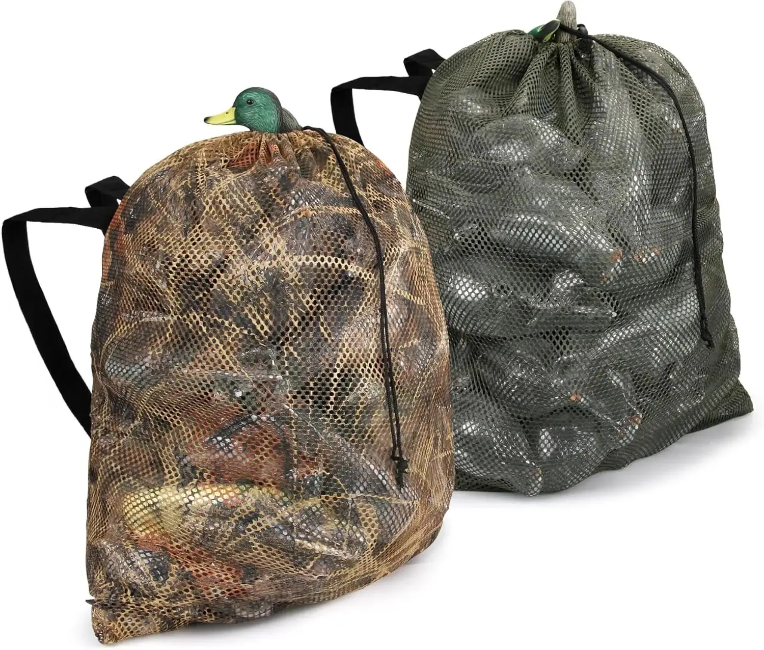 

2 шт., сетчатая камуфляжная сумка для охотничьего приманки, уличная сетчатая сумка для хранения наживки с портативным плечевым ремнем, охотничьи аксессуары