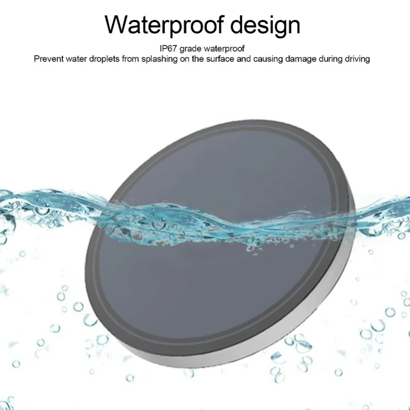 USB Charging Car Cup Mat 2PCS 7 Colors 3 Modes LED Atmosphere Light IP67 Waterproof Anti Slip Universal