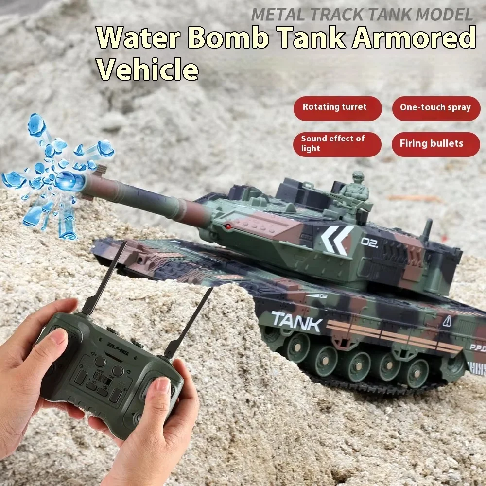 New 2.4g Remote-Controlled Tank Water Bomb Combat Armored Vehicle Model, Children'S Outdoor Parent-Child Interactive Fun Toy