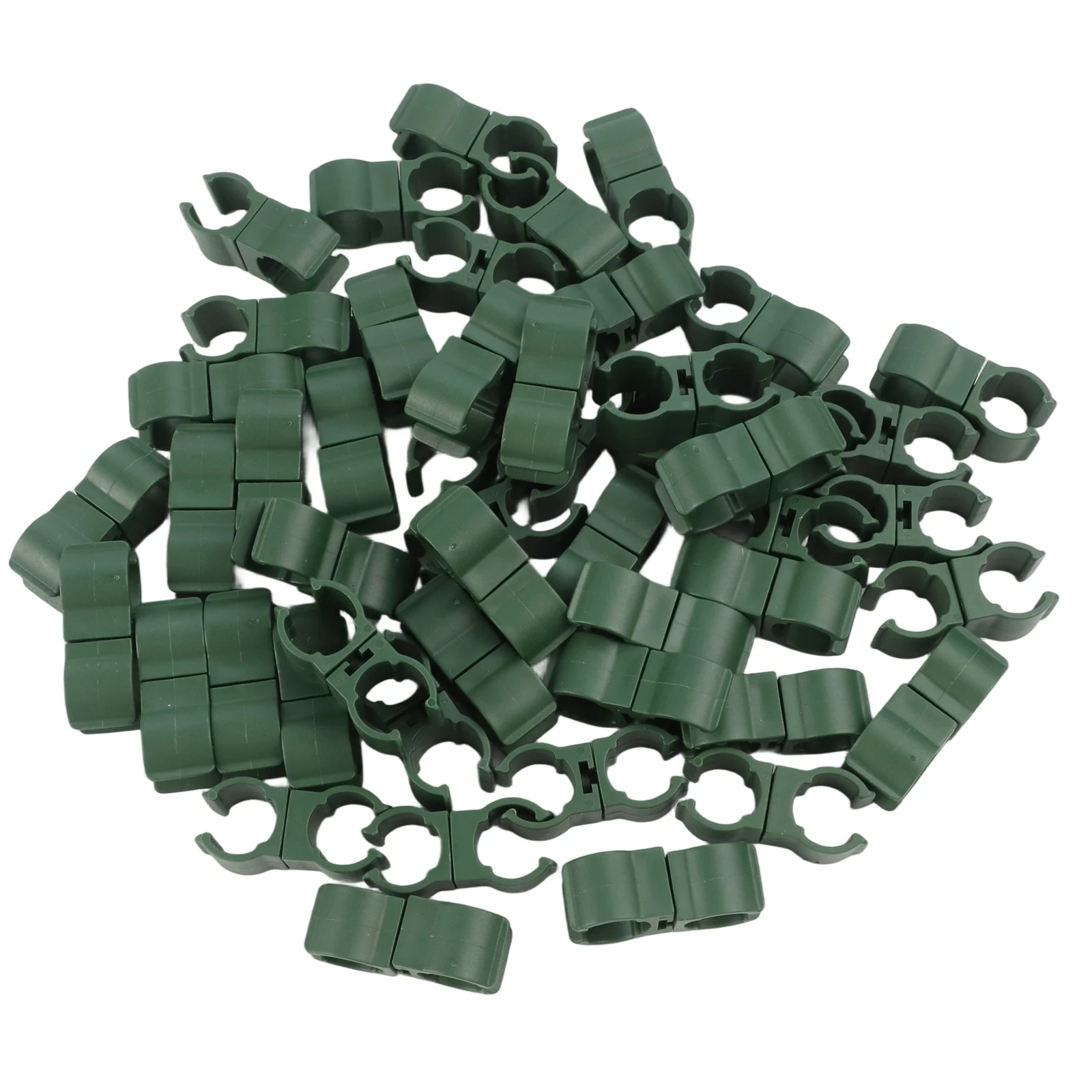 50 Plastic Plant Pole Clips Adjustable Buckles for 11mm 16mm 20mm Poles Multipurpose Connectors for Gardening Plant Support