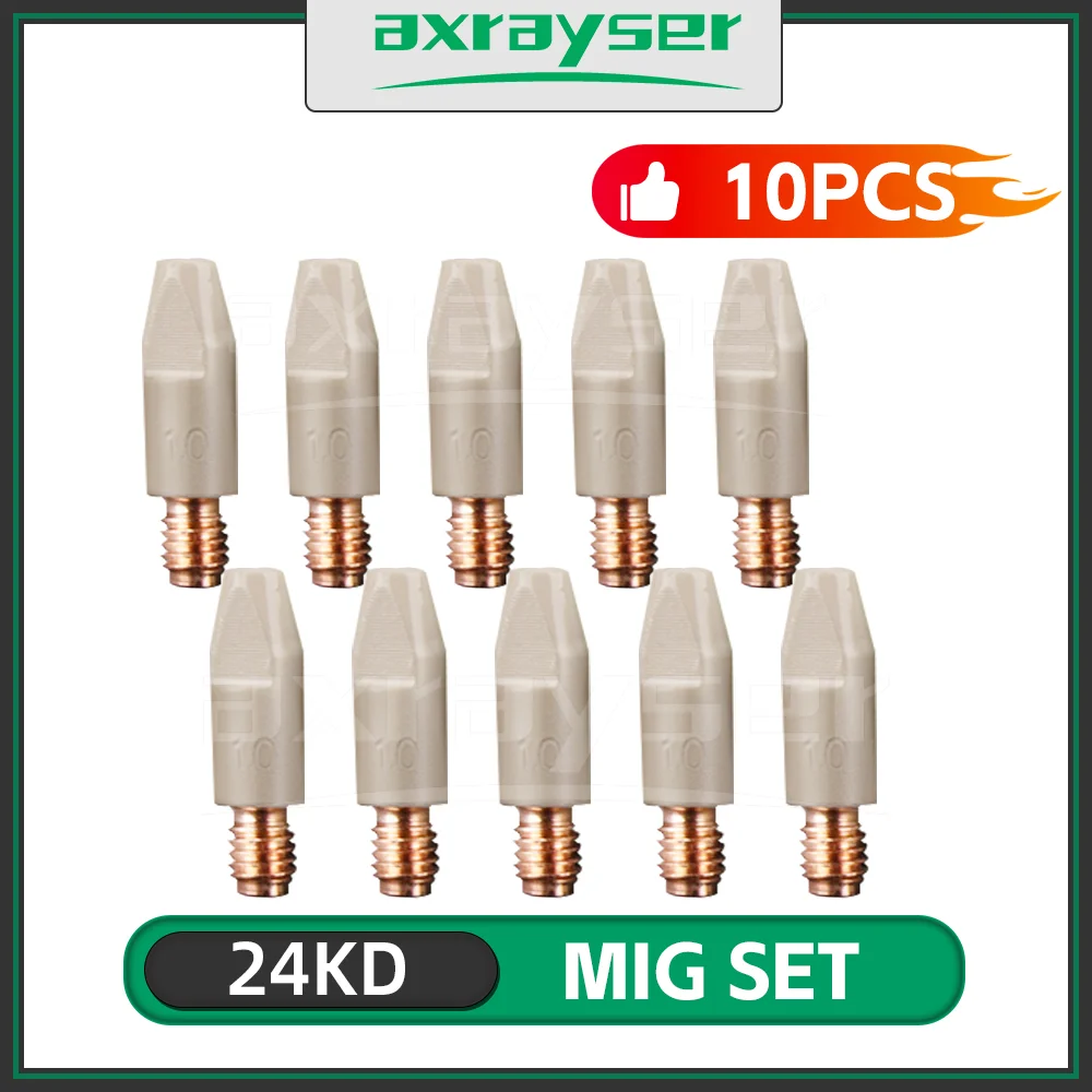 

MIG 24KD 25AK Welding Coated Contact Tip M6x28mm 0.8/1.0/1.2mm Coating Protection Nozzle Tip MIG MAG GMAW Welding Nozzle