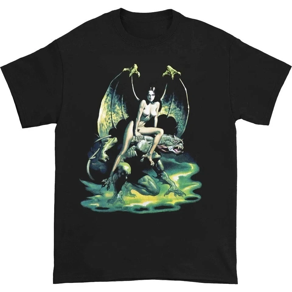 Vtg Boris Vallejo Naked Gargoyle Girl 80s Cotton S-4XL Shirt Graphic Cotton High-end Luxury Unisex Style Both of Men and Women