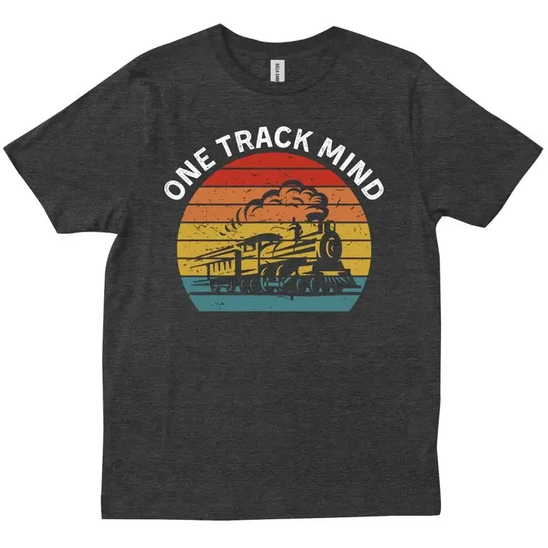 T-shirt drôle One Track Mind Conductor pour les amateurs de trains rétro, sur le thème du rail et de l'hiver