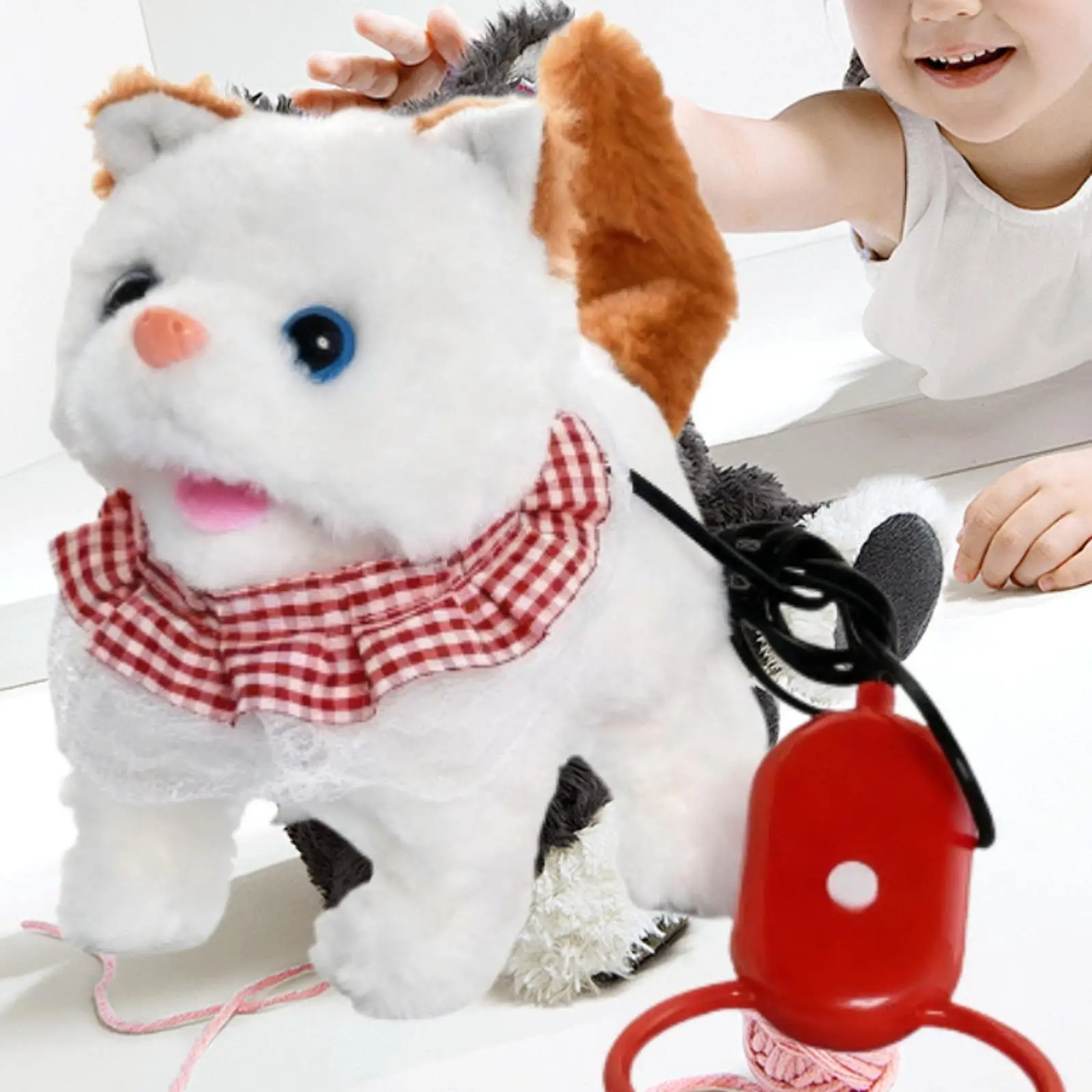 Elektroniczny pluszowy kot, zabawka do chodzenia, śmieszny, uroczy, kawaii, symulacja z dźwiękami i ruchami dla dzieci, dziewczynek i chłopców.