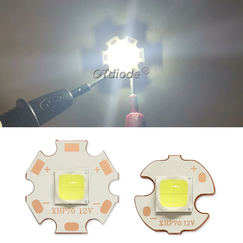 Original LED  XHP70.3 HD Third Generation 6V 12V 45W Cold Warm Neutral White 7070 SMD High Power Chip For DIY Flashlight