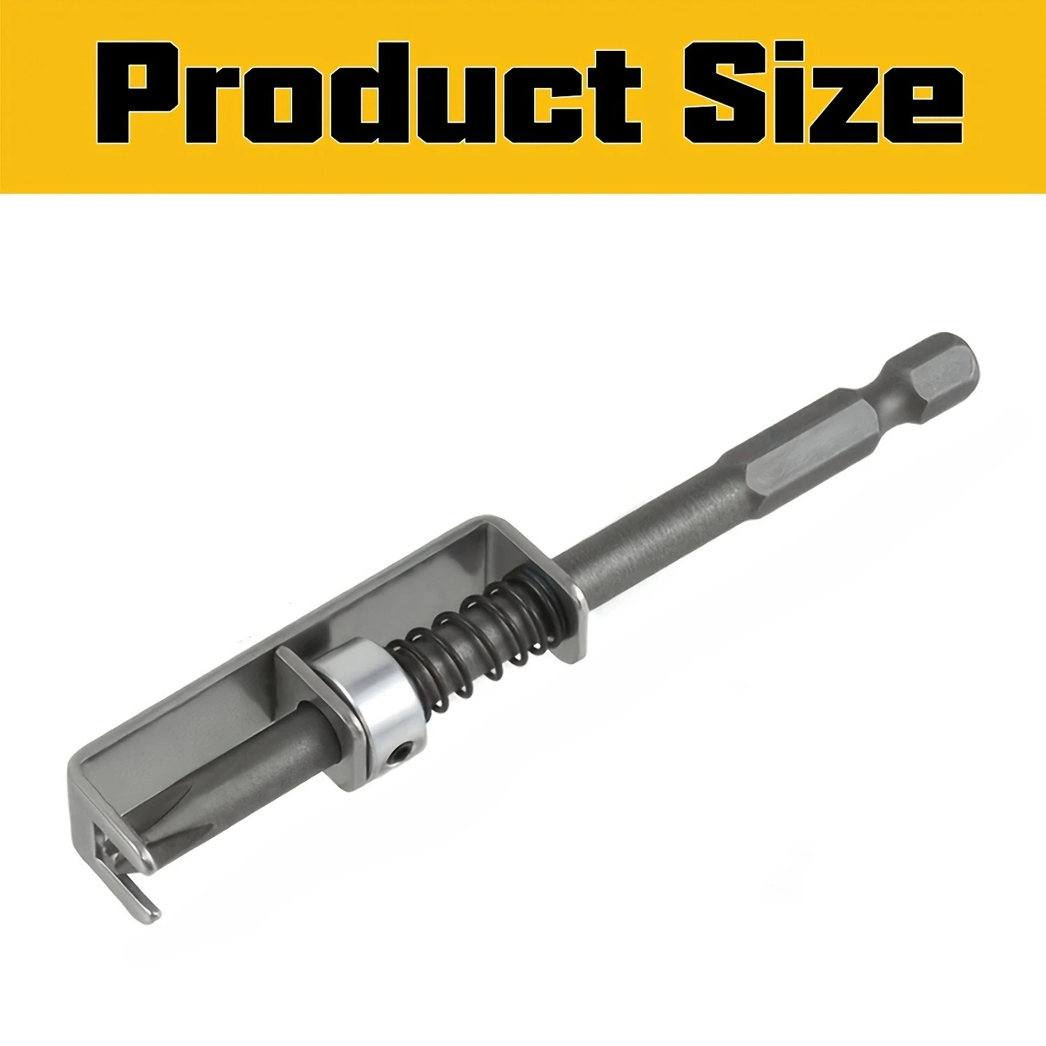 Spring-loaded screwdriver clip, anti-fall, one-handed operation with ergonomic locking mechanism