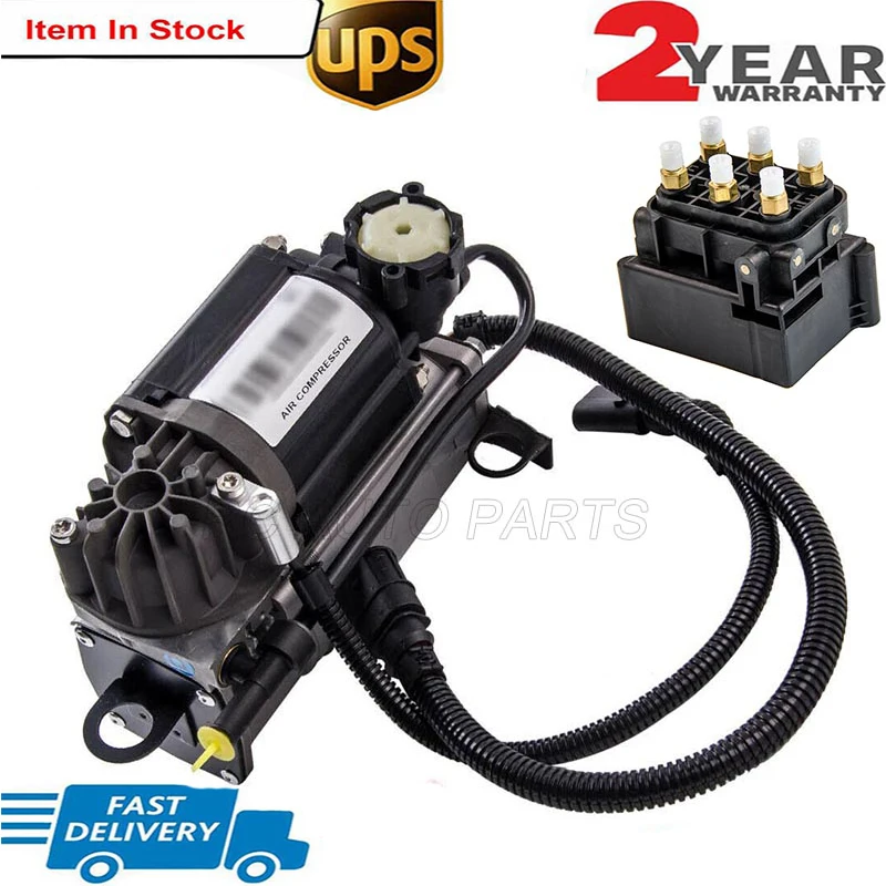 2PCS Air Suspension Compressor pump + Valve Block Distribution valve For Audi A6 4B C5 4FH C6 Allroad 4Z 4Z7616007A 4154031060