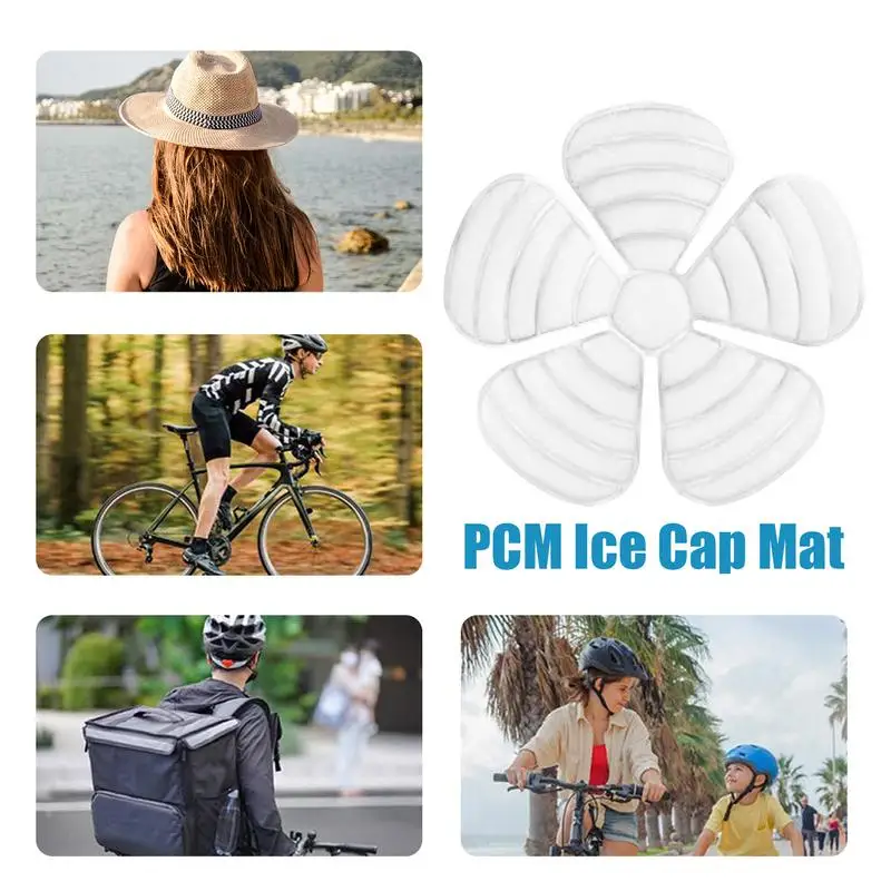 Leak-Proof Hat Cooling Ice Pad Cycling Helmet PCM Cool Mat Summer Cooling Ice Mat Liner Riding Fishing Motorcycle Accessories