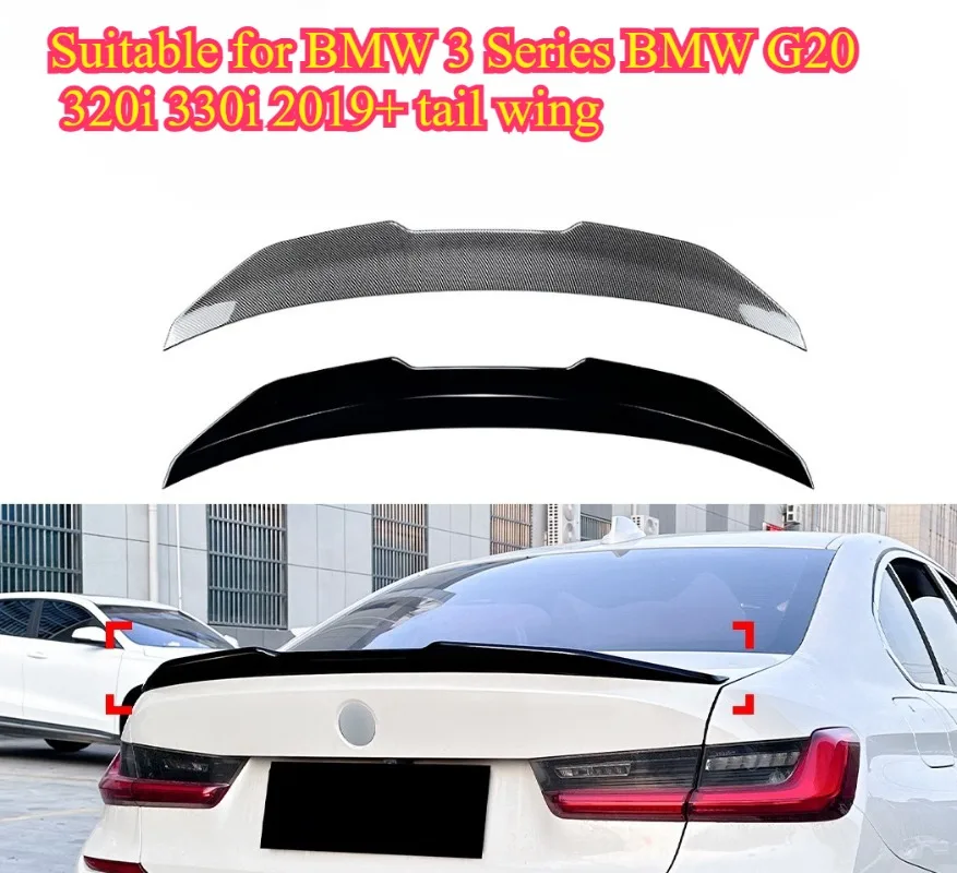 

NONGSHI Car Rear Spoiler Tail Wing Trunk Lip Trim Body Kit Car(Auto) Accessories for BMW 3 Series BMW G20 320i 330i 2019+