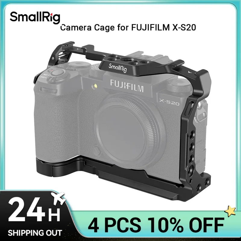 SmallRig Cage for FUJIFILM X-S20 Without Blocking Any Ports with Quick Release Plate for DJI RS 3/RS 3 Pro/RS 2 Gimbals 4230