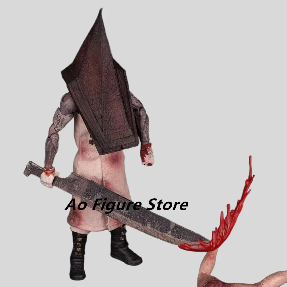 

Silent Hill Mezco One 12, красная голова пирамиды, большая железная голова, треугольная голова, игровая фигурка, мобильная кукла, модель, украшение для рабочего стола, игрушка, подарки