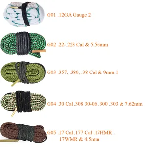 Hunting Gun Barrel Wipe, Cleaning Brass Rope Brush, 12Gauge Bore Cleaner Tools, Rifle Gun, 308 Cal Gauge, 223 Attachment 10 Main Sales Dove Flame for Hunting - №2