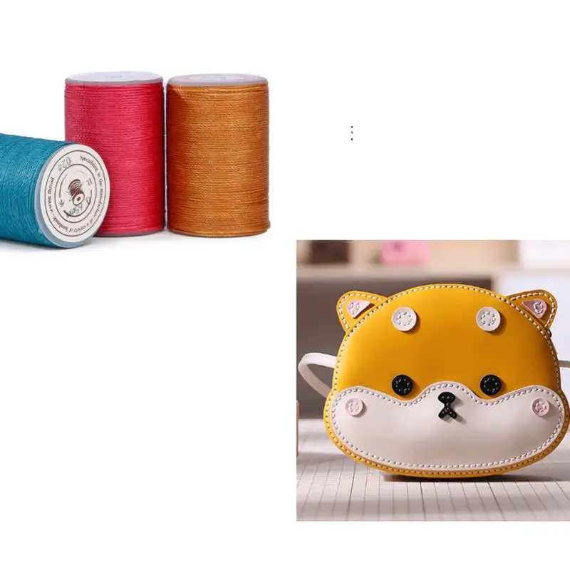 160MM Polyester Waxed Line Leather Craft Sewing Wax Thread 0.35MM Cord Round Leather Sewing Wax Thread DIY Bracelet bag