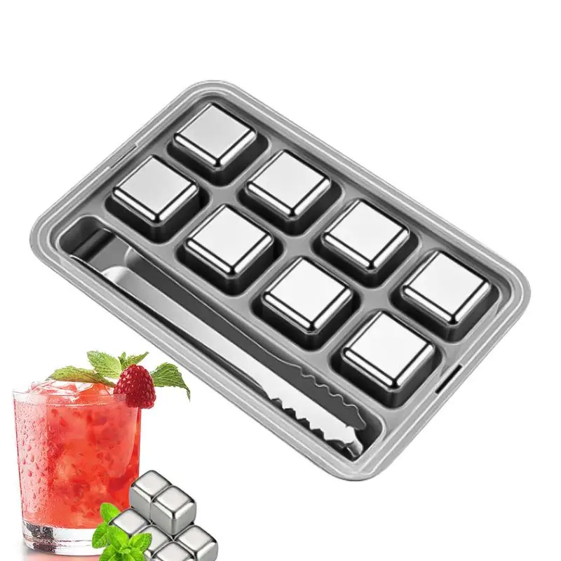 

Stainless Steel Whiskey Stones Ice Cubes Food Grade Wine Beer Cooler Bar Natural Whisky Rock Cooler Sipping Chiller Tools