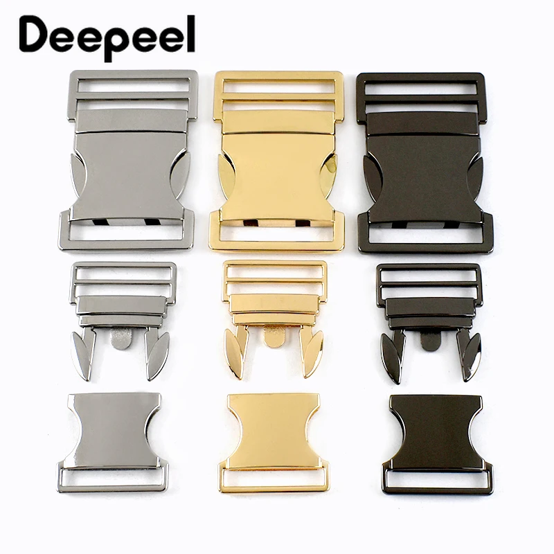 2Pcs 20/25/32/38mm Metal Bag Strap Side Release Buckles for Backpack Handbag Webbing Adjust Clasp Belt Buckle Accessories