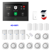 7 inch 4G WiFi Home Alarm Host System Full Touch Panel Support Buyer DIY Tuya Smart Security Protection Kit