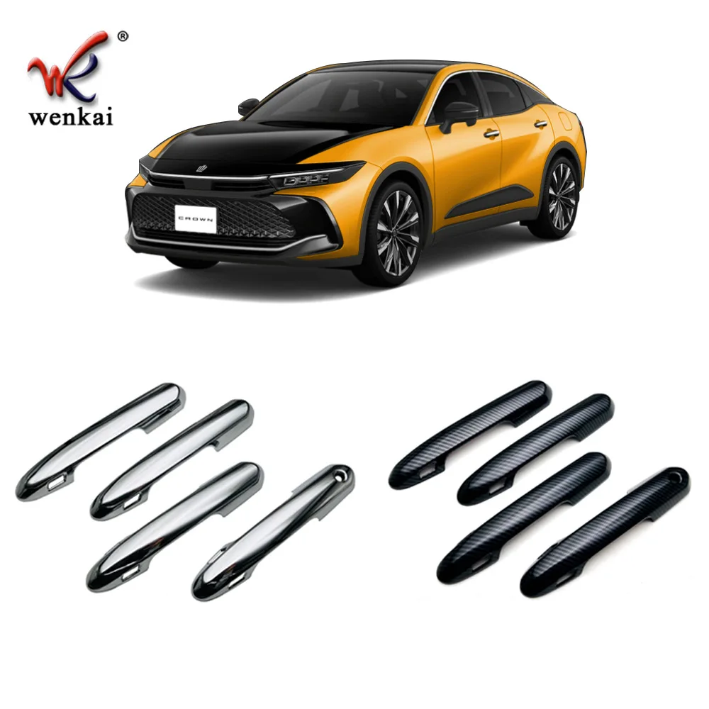 

For 2023 Toyota Crown Door Handle Cover Protector Cap Carbon Chrome Accessories
