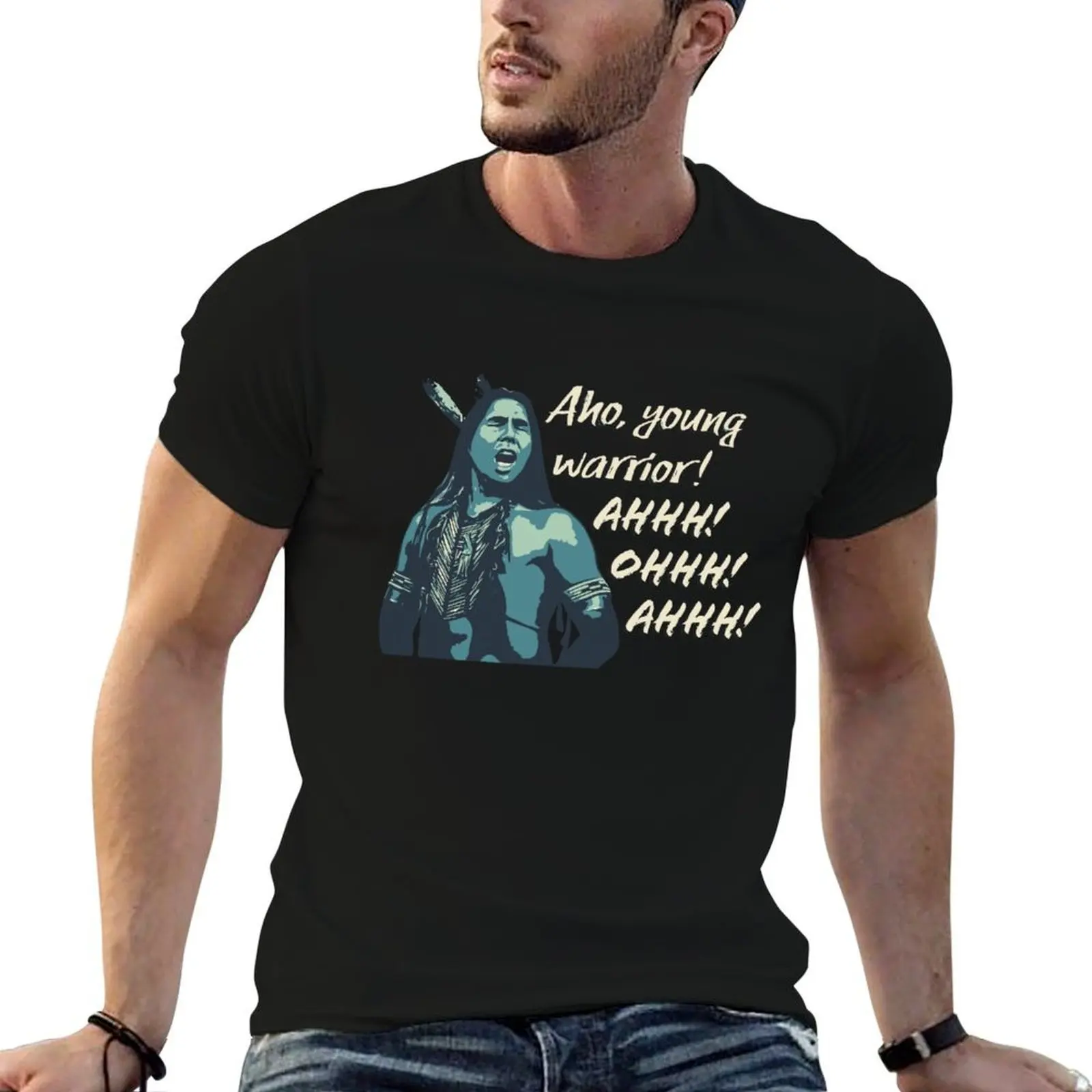 Aho, Young Warrior T-Shirt summer shirt vintage plain t shirts men