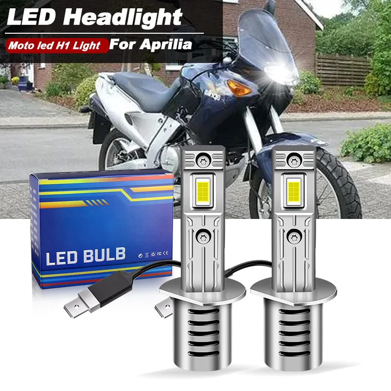 1/2PCS Motorcycle H1 LED Headlight Bulbs 20000lm 6500k For Aprilia Pegaso 650 1996-2002 High Low beam Moto White CANbus