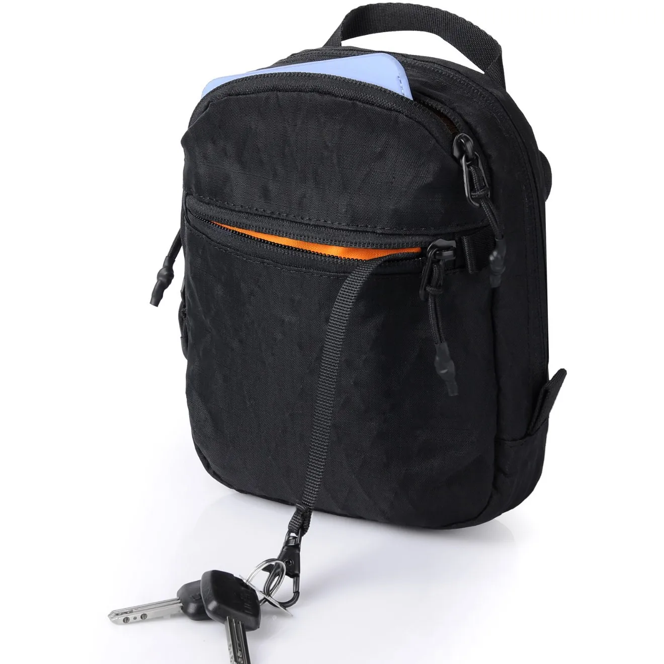 Casual Crossbody Bag Lightweight Nylon Shoulder Bag with Top Handle for Daily Commute