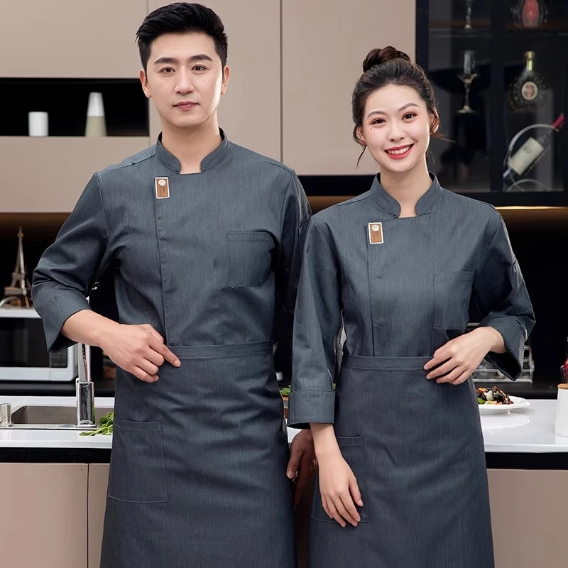 LOGOTIPO Catering Chef Roupas de Trabalho Masculino de Manga Curta Jaqueta de Chef de Verão Hotel Restaurante Cantina Assar Pastelaria Roupas de Cozinha