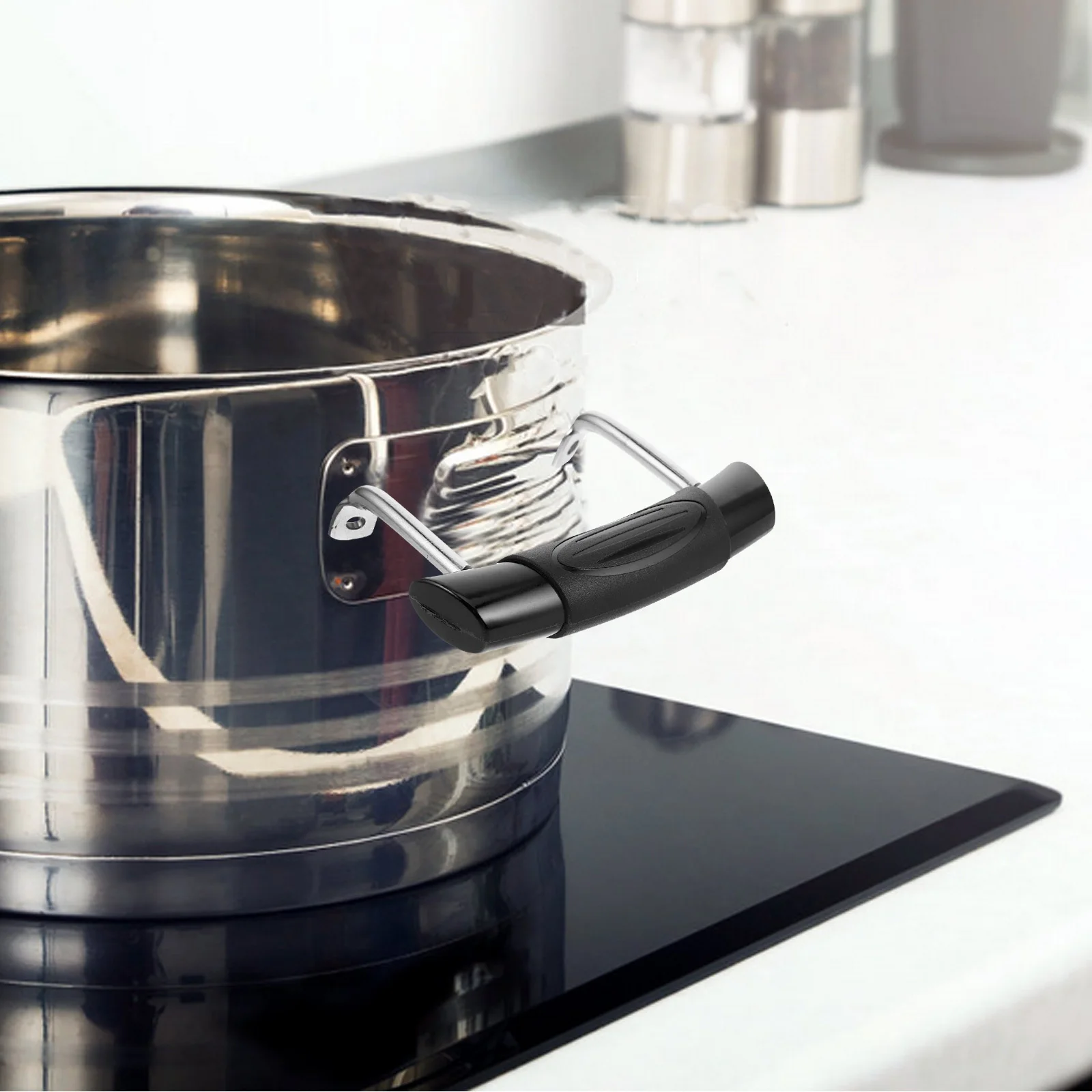 

1pcs Stainless Steel Pot Short Side Handles Korean Style Three Arc Ear Design Comfort Grip For Cookware Pressure Pan Saucepan