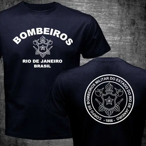 Bombeiros Brazil Rio De Janeiro Fire Department Firefighter Gift T Shirt New 100% Cotton Short Sleeve O-Neck Casual Mens T-shirt