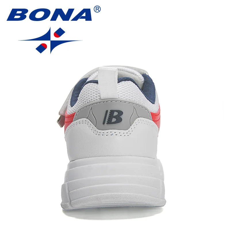 BONA 2023 New Designers Popular School Sports Mesh Shoes For Kids Tennis Casual Sneakers Children Running Jogging Shoes Girl Boy