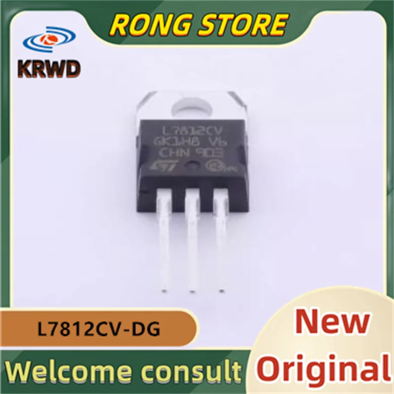 30PCS L7812CV New and Original Chip IC L7812CV-DG TO-220 1.5A three-terminal voltage regulator circuit chip 12V