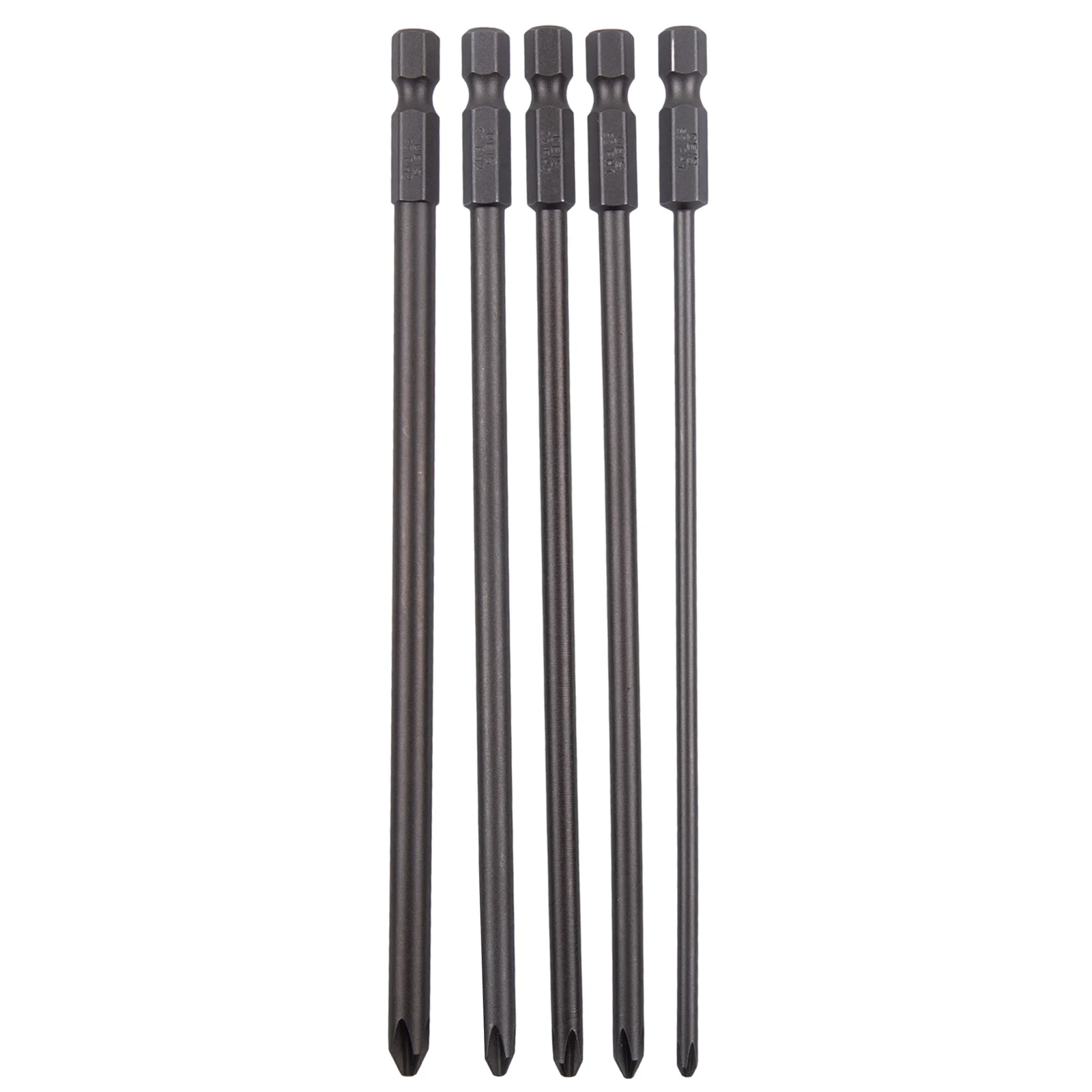 

Electric Drills Screwdriver Bits Tool Shank Silver 1/4Inch 150mm Long 5Pcs 6.35mm Bits Cross Screwdriver PH1 Power Driver Tool