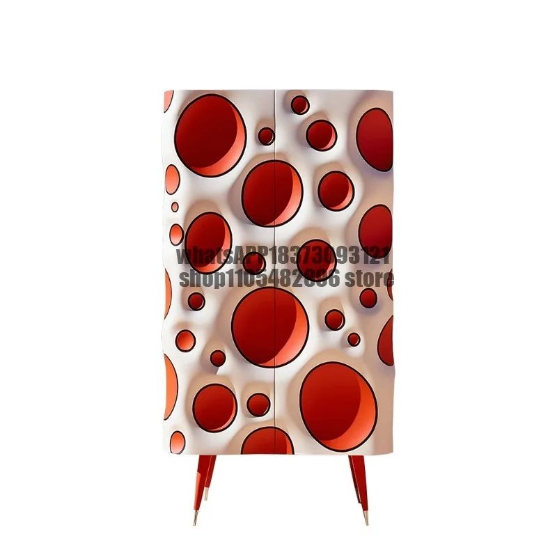 Art polka dot dining side cabinet creative aesthetics storage decorative cabinet