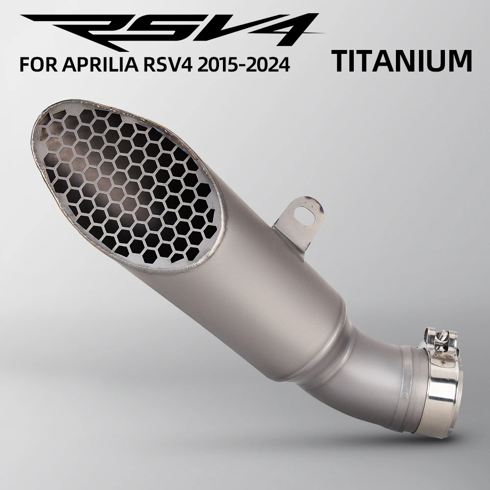 

For Aprilia RSV4 2015-2024 Motorcycle Slip-on Exhaust with Net Muffler Titanium Alloy Middle Tail Link Pipe Connect Original