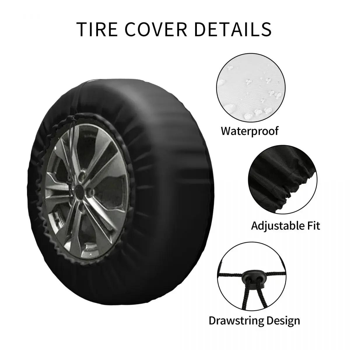 Spare Tire Cover Universal for Ford Bronco Pajero Jeep RV SUV Trailer Car Wheel Protector Covers 14\