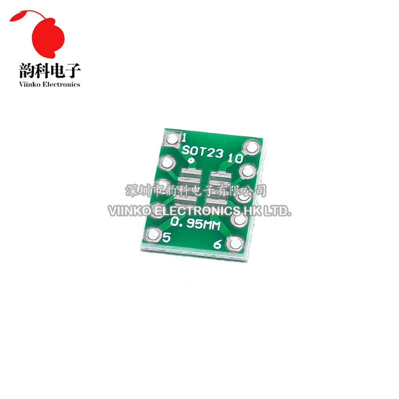 10PCS SOT23 MSOP10 UMAX to DIP10 Transfer Board DIP Pin Board Pitch Adapter