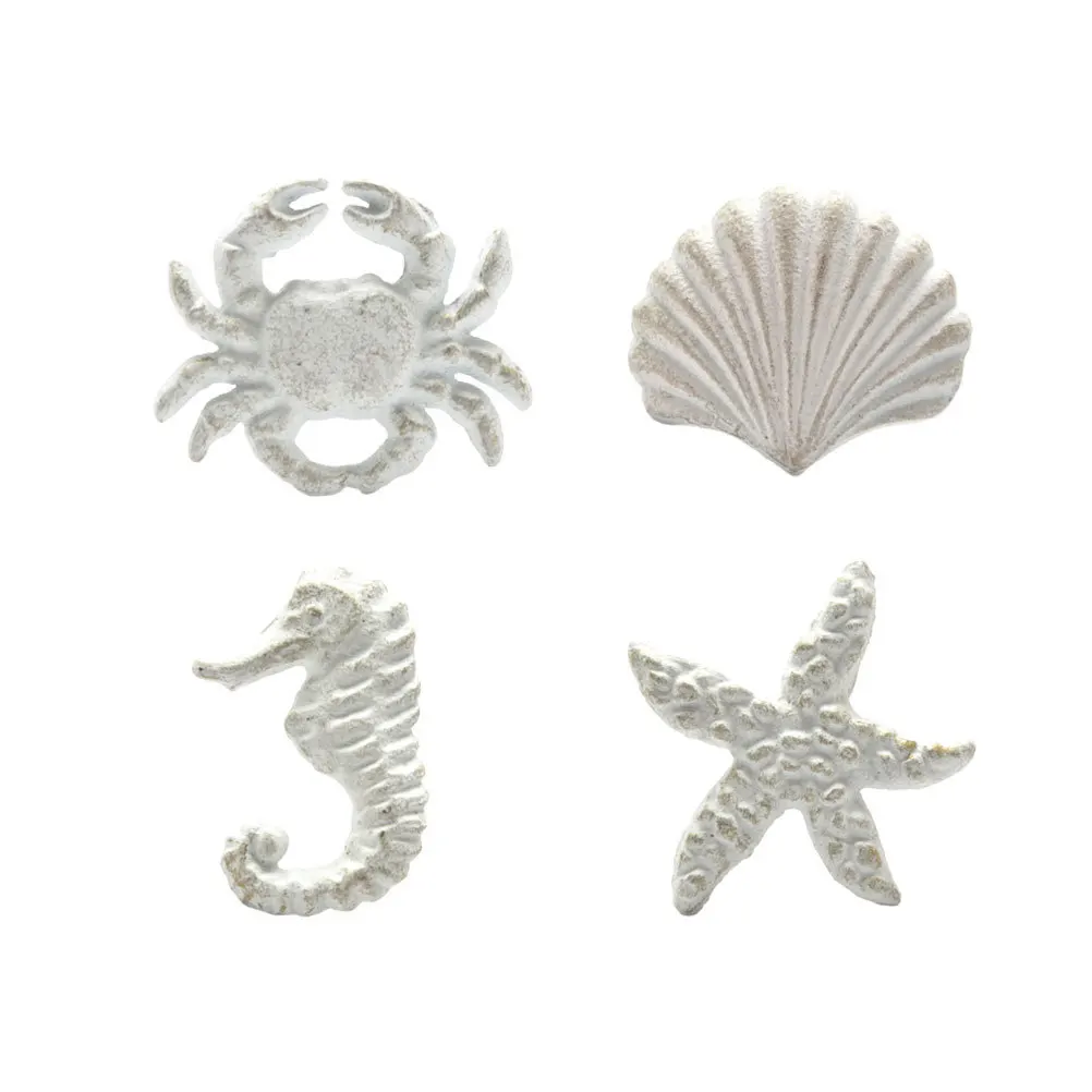 

4pcs Marine Animal Knob Pull Handles Sea Theme Cabinet Drawer Hardware Iron Cupboard Pull Door Handle For Home Decor Kids Room