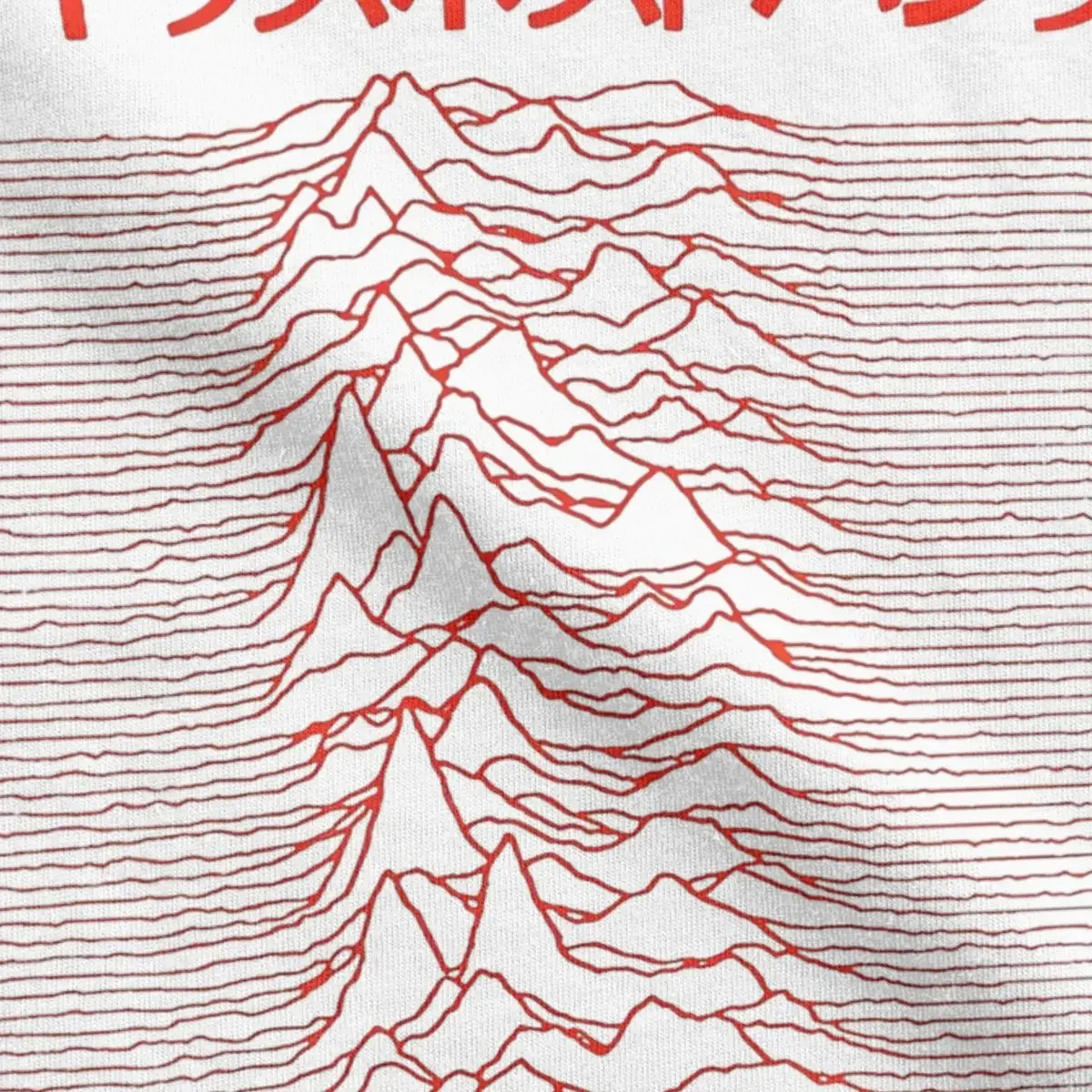 Men Women JAPANESE Unknown Pleasures Radio Waves Rock Band T Shirts Joy Division 100% Cotton Tops Crewneck Tee Shirt T-Shirt