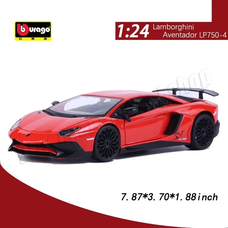 

Bburago 1:24 Lamborghini Aventador LP750-4-SV Alloy Car Model Toys Die-cast Car Model Decoration Miniature Car Collectible Gift