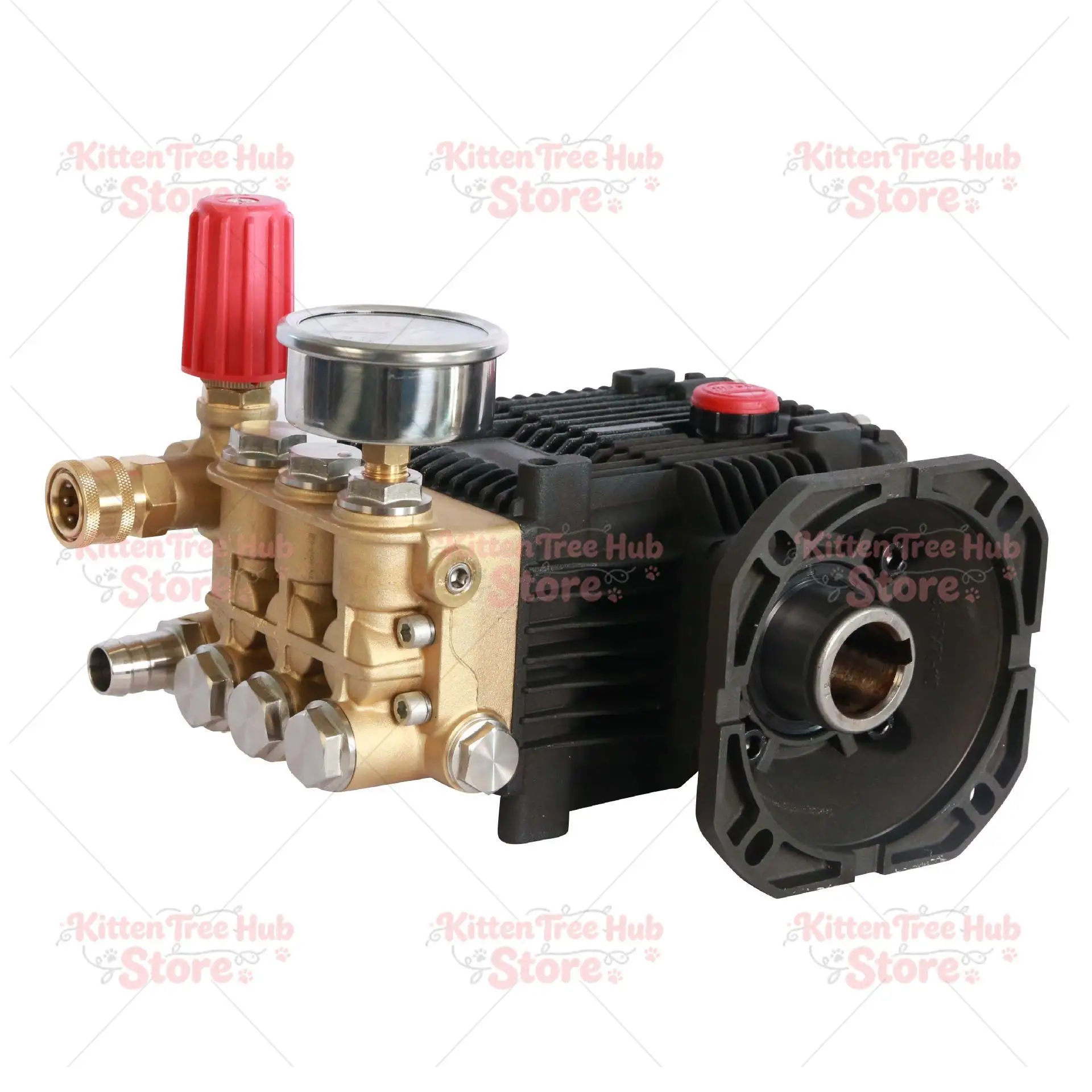 For Heavy-Duty Pressure Washer Pump Head – Copper/Ceramic Plunger Pump for Commercial & Home Car Wash