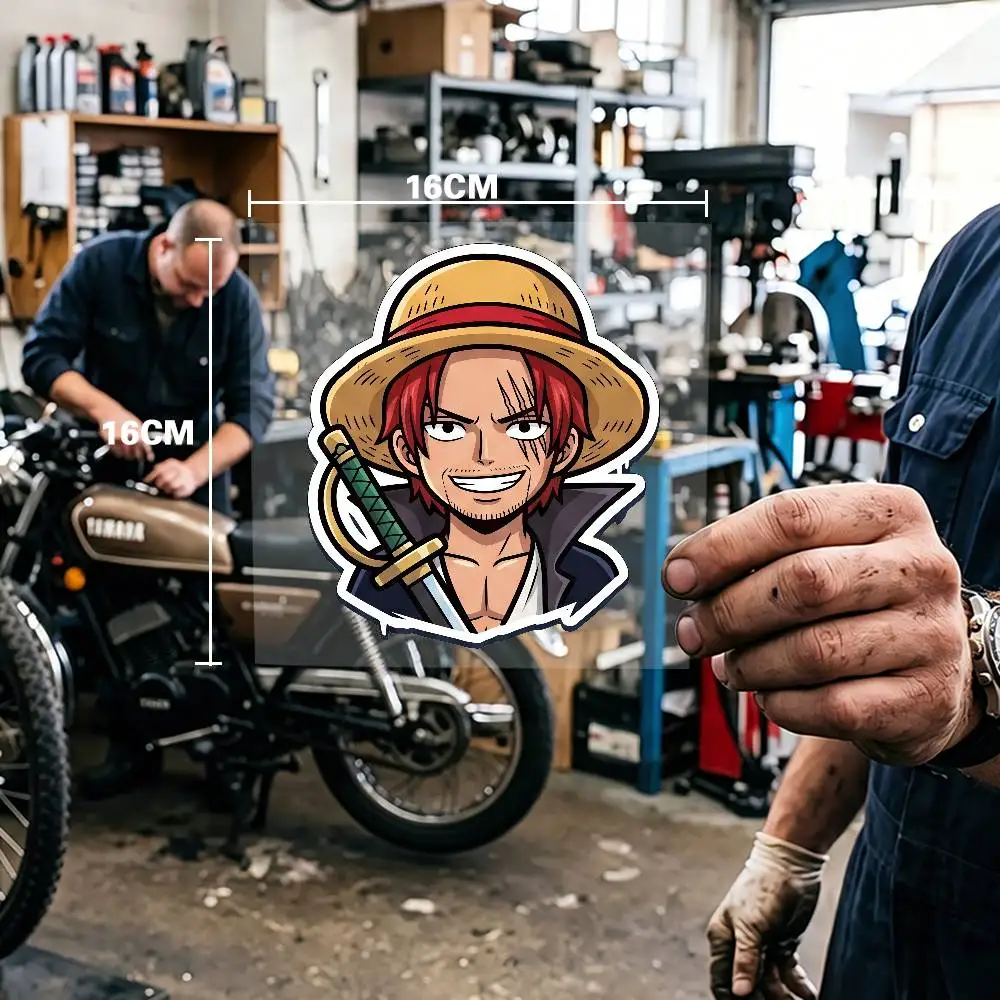 

One Piece Figarland Shanks Waterproof Stickers For Decorating Car Windows Motorcycles And Computers.