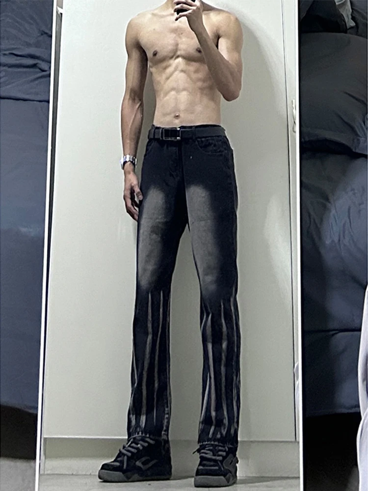 

Мужские джинсы Bla Waed Distred прямого кроя, весна-осень, модный бренд, уличный стиль, высокая талия, на молнии, хлопок